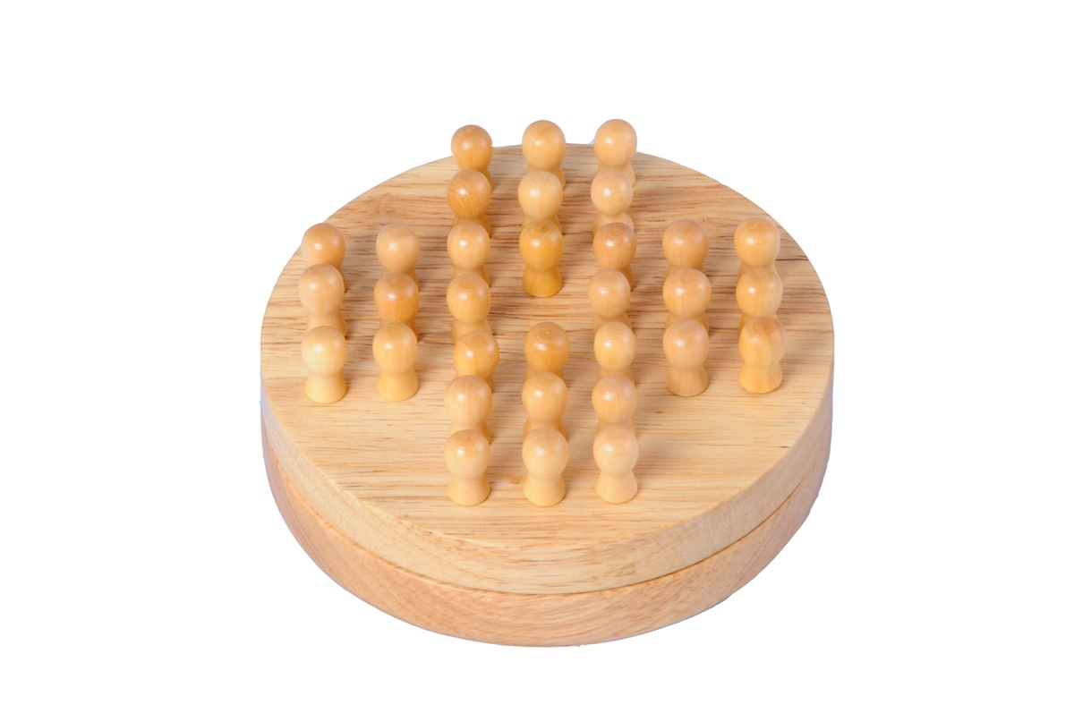 Small Wooden solitaire board