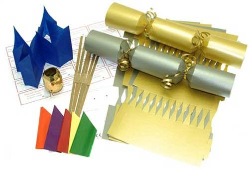 Deluxe Christmas Cracker Kit  35cm - Gold & Silver - 6 Pack