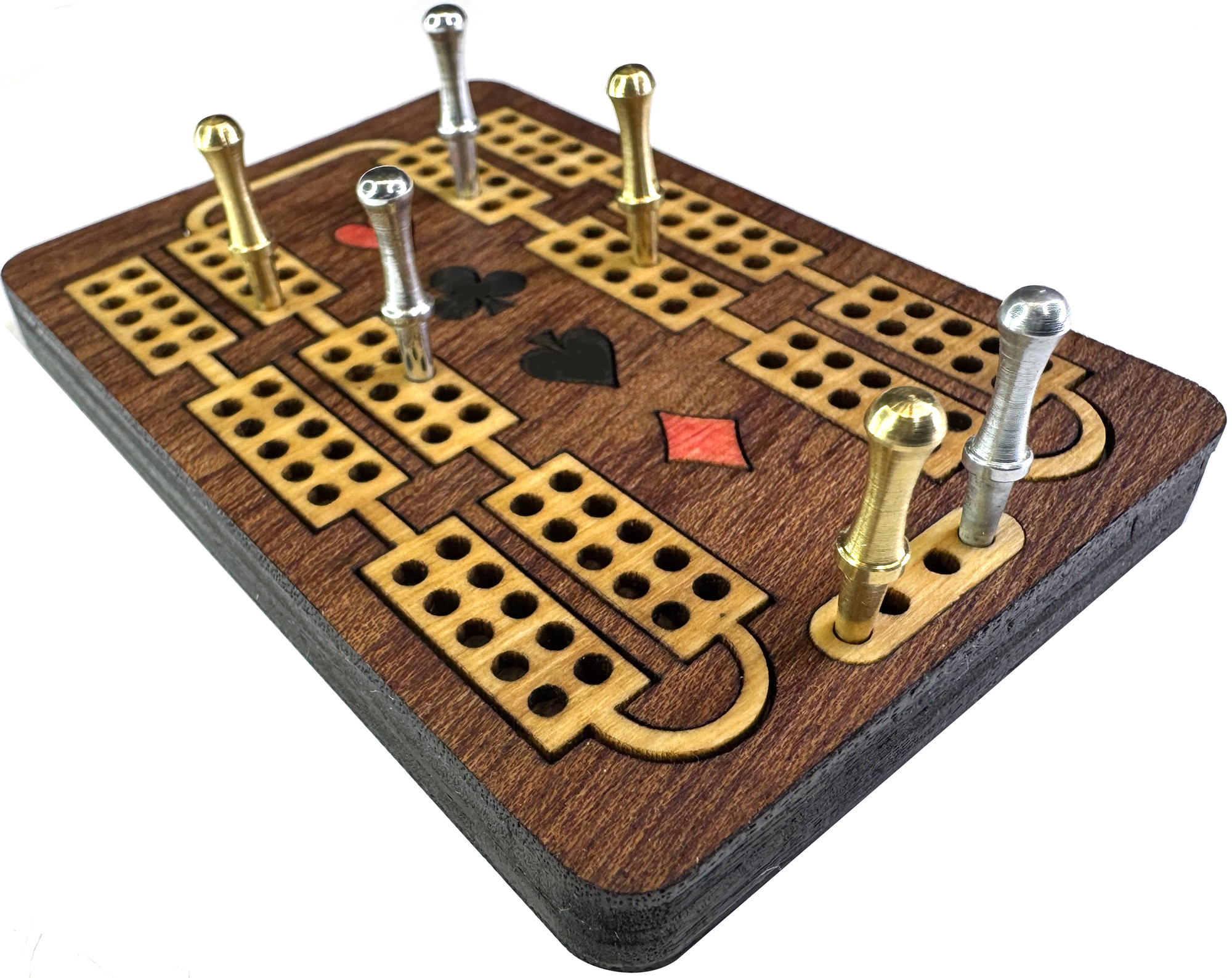 Pocket Inlaid Cribbage Board