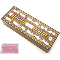Inlaid Antique Cribbage Box
