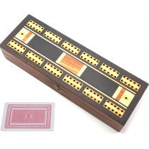 Inlaid Mahogany Cribbage Box