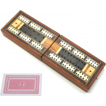 Folding Inlaid Antique Cribbage Box