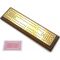 Brass topped cribbage board