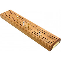 Hardwood British cribbage board - 24cm (9")