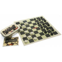 Pocket / Travel Draughts game in a tin
