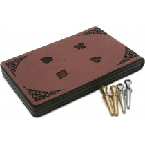 Leather and Mahogany cribbage board