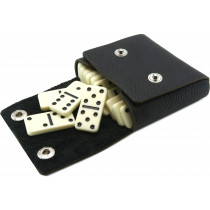 Leather Travel Dominoes set