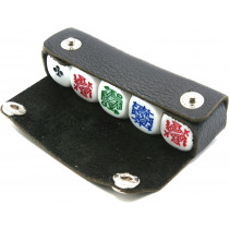Leather poker dice set