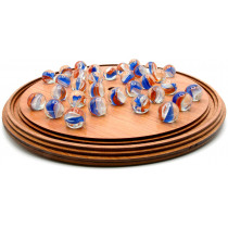 Solitaire traditional round wooden board game  